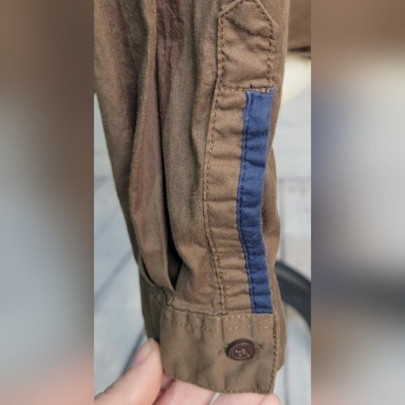 Spykar for Freedom Women's Brown Button Down Top Blouse Sz M Chocolate Casual - Picture 4 of 7